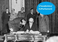 Signing of the Treaty by Robert Schuman